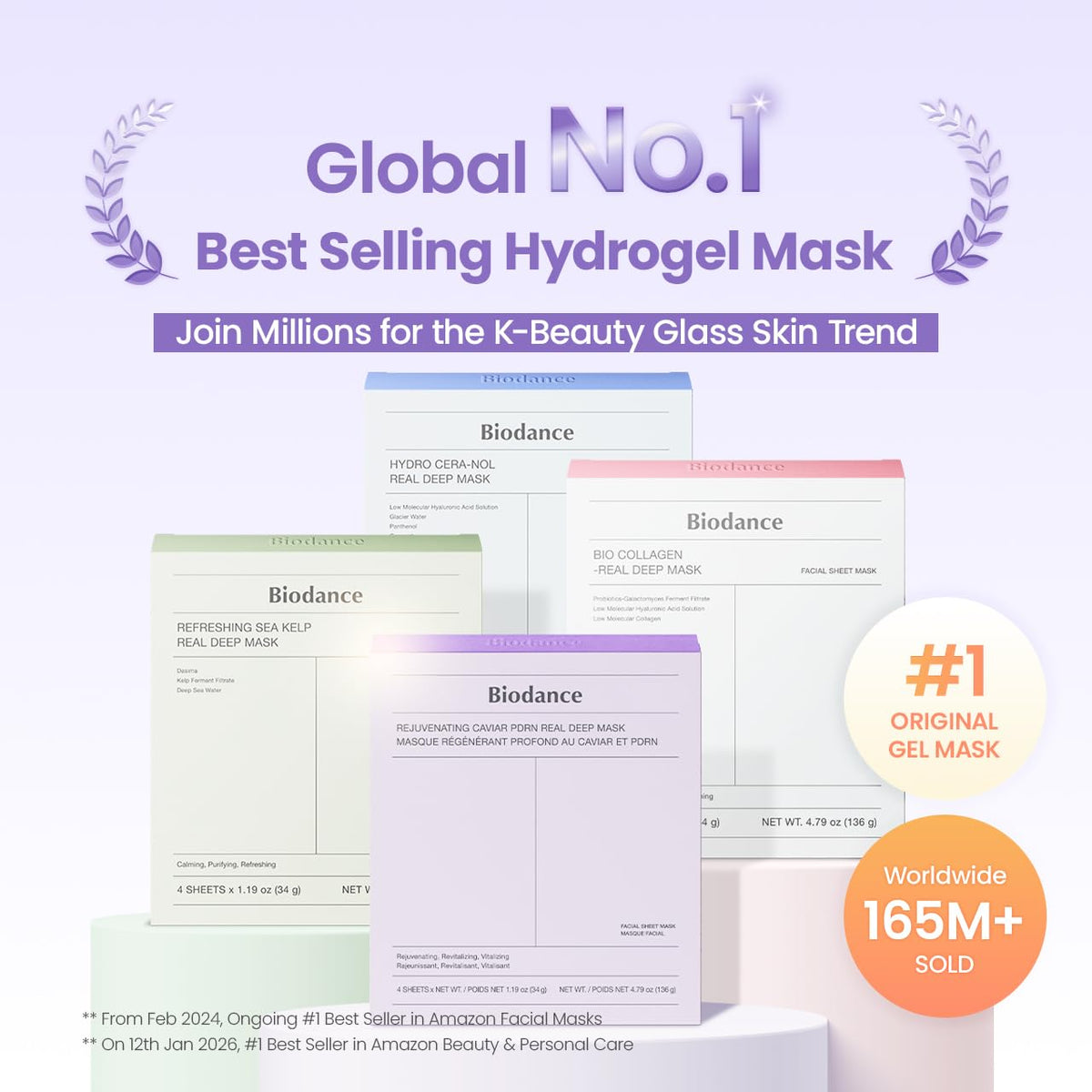 BIODANCE Bio-Collagen Real Deep Mask for Hydrating & Plumping (4ea)