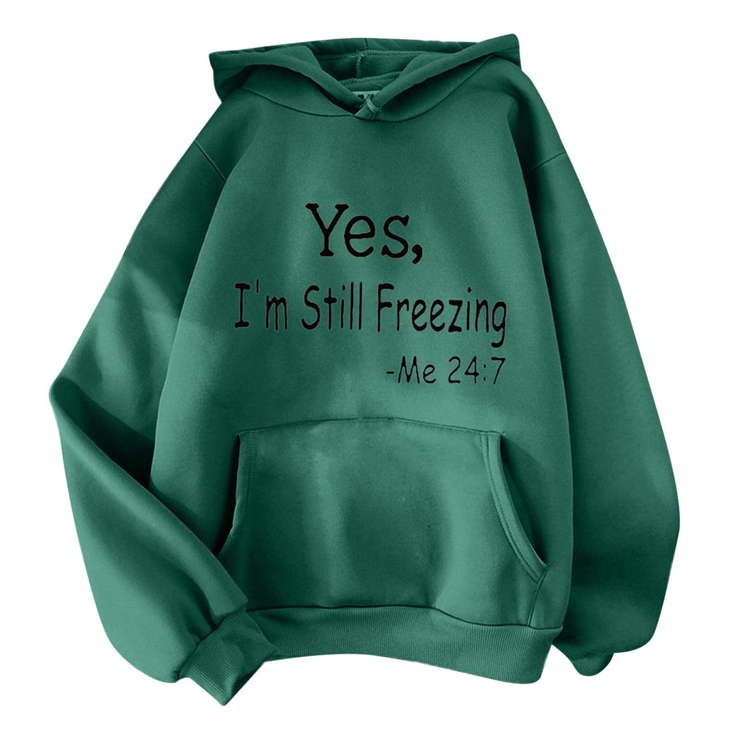 Winter Sweatshirt Women Women's Print Long Sleeved Sweatshirt Blouse Pullover Solid Color Hooded Funny Ladies Christmas Jumpers Hooded Tunic Pullover Holiday Outfits for Women