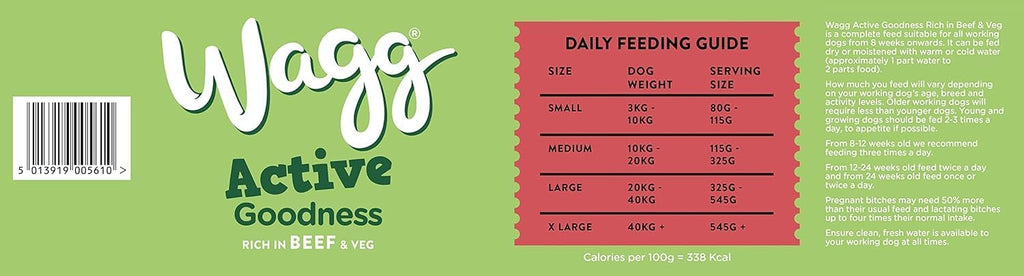 Wagg Active Goodness Complete Dry Adult Dog Food Chicken 12kg