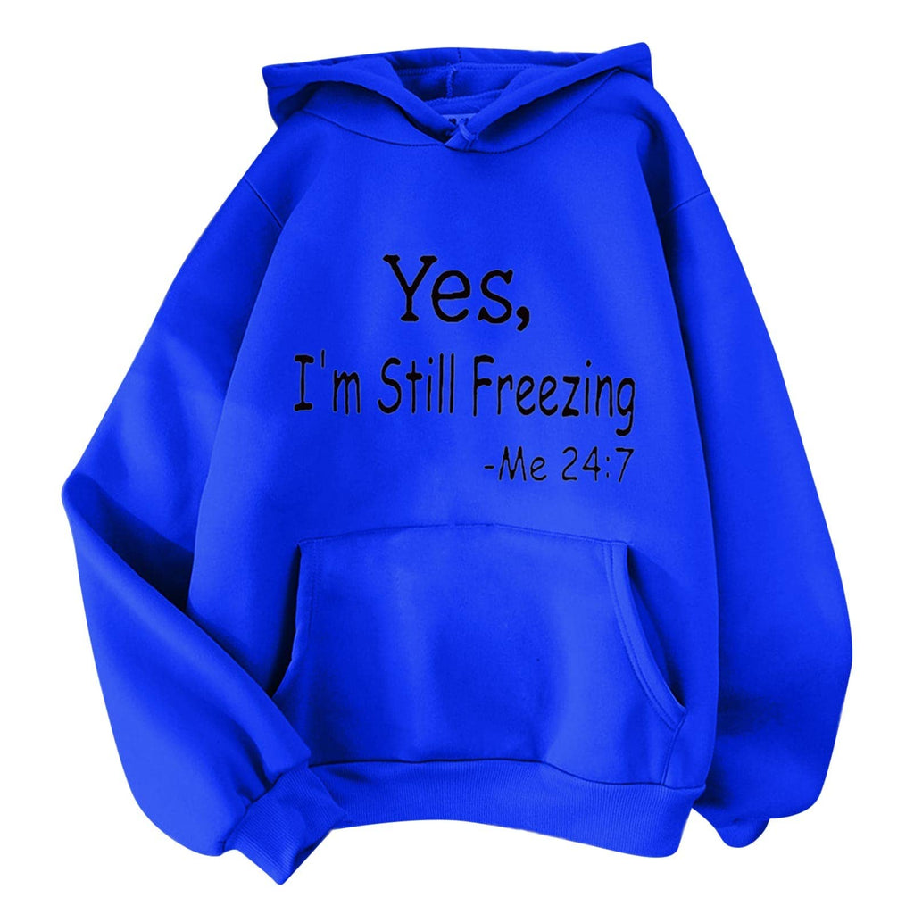 Winter Sweatshirt Women Women's Print Long Sleeved Sweatshirt Blouse Pullover Solid Color Hooded Funny Ladies Christmas Jumpers Hooded Tunic Pullover Holiday Outfits for Women