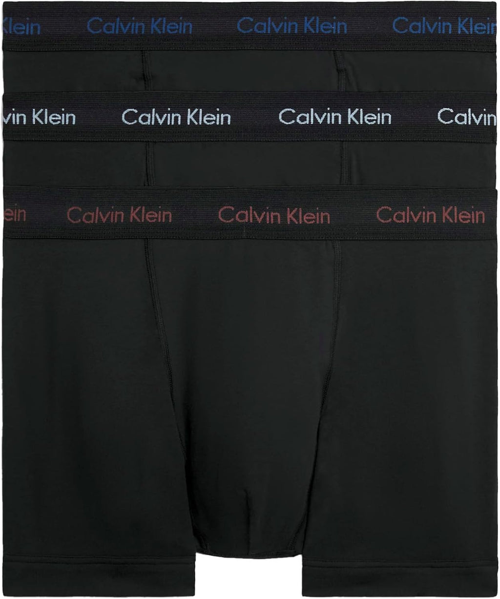 Calvin Klein Men’s 3 Pack Trunks with Logo Waistband