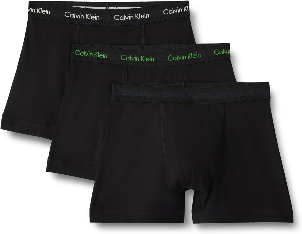 Calvin Klein Men’s 3 Pack Trunks with Logo Waistband