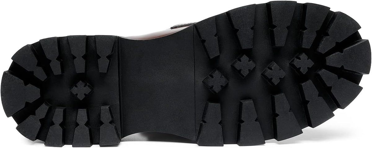 DREAM PAIRS Women's Loafers Lug Sole Slip On