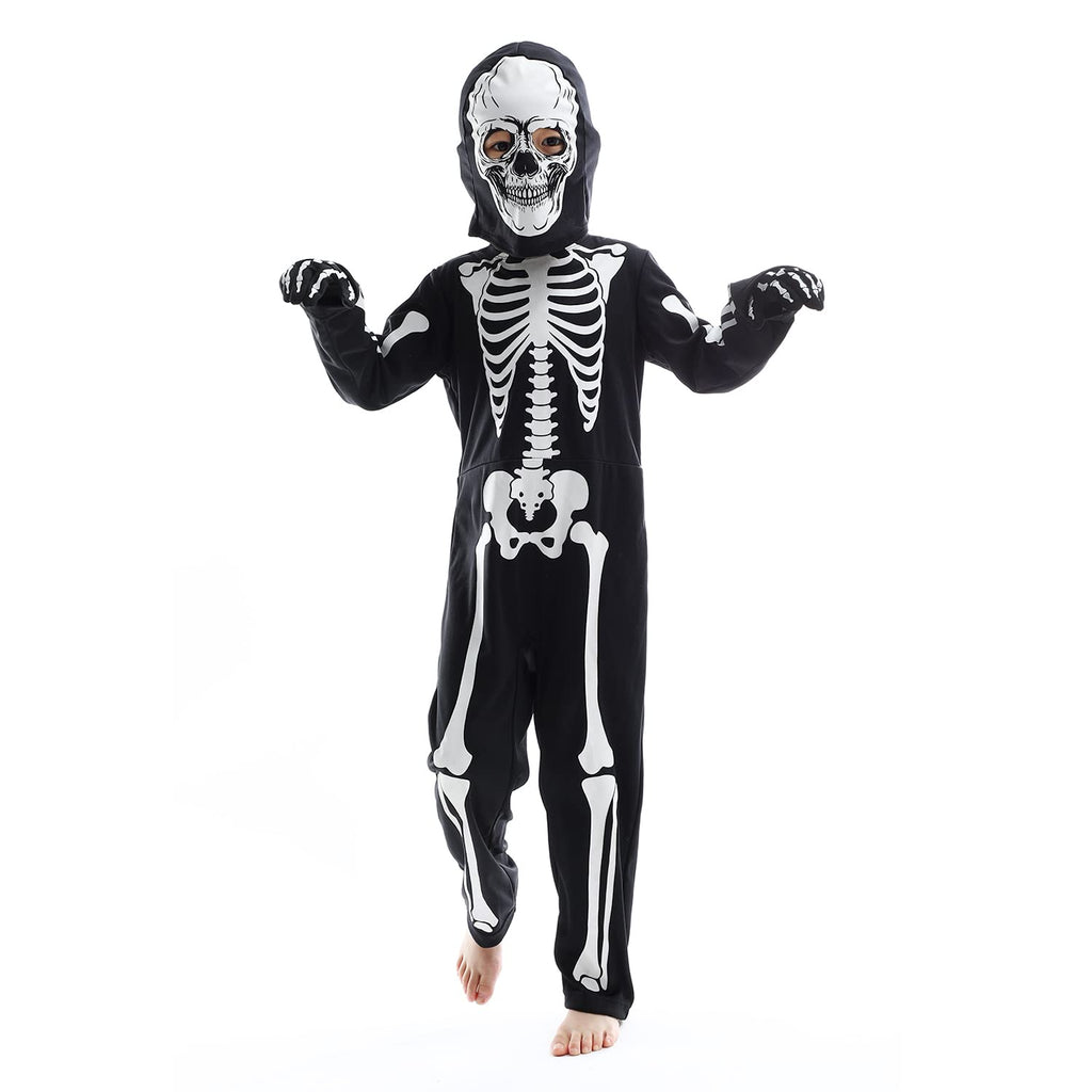 Sincere Party Kids Skeleton Costume Glow in the Dark Skeletons Halloween Skeleton Costumes for Boys and Girls