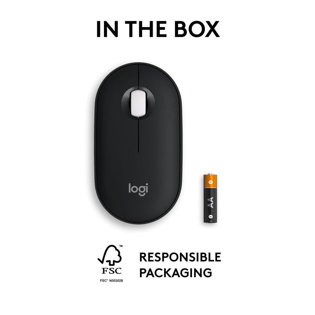 Logitech Pebble Mouse 2 M350s Slim Bluetooth Wireless Mouse