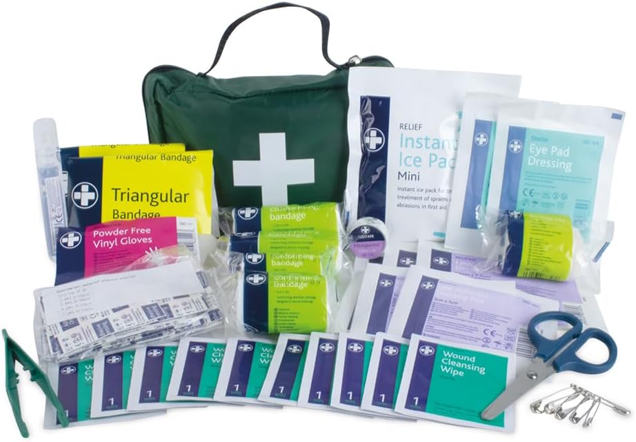 Lewis-Plast Premium First Aid Kit For Home Car Holiday And Workplace - Includes Bandages, Eye Pods, Ice Packs And Essentials For Everyday Situations, 90 Count (Pack of 1)
