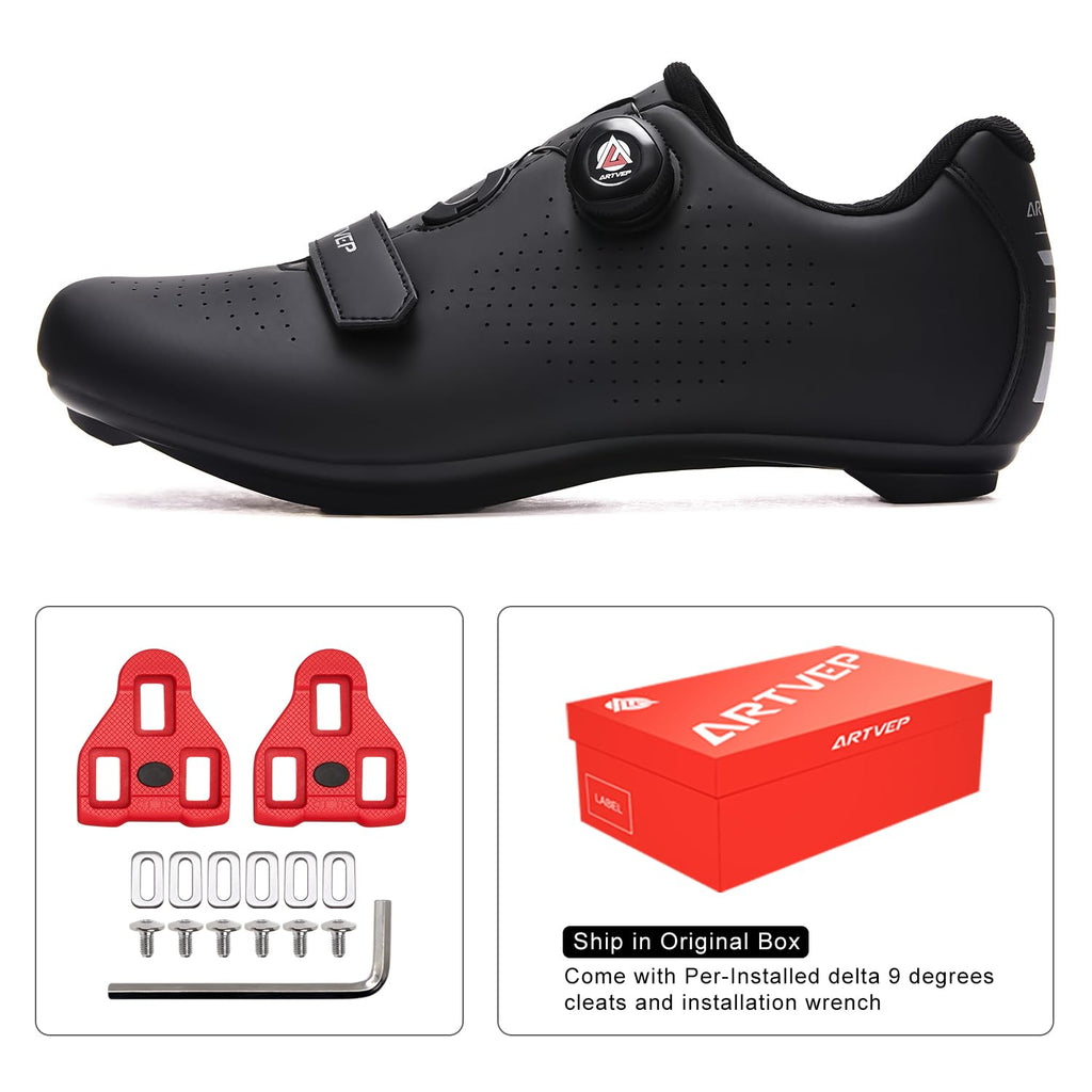 Women's Cycling Shoes for Men Road Bike Shoes Compatible with SPD and Delta Pedal Block Peloton Breathable Bicycle Shoes