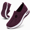 Women's Walking Shoes Comfortable Orthopedic Diabetic Shoes Soft Breathable Knitted Flats Arch Support for Indoor Outdoor