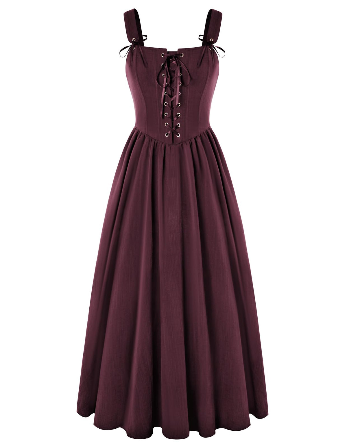 SCARLET DARKNESS Women's Renaissance Corset Dress Sleeveless Lace up A-Line Maxi Dresses