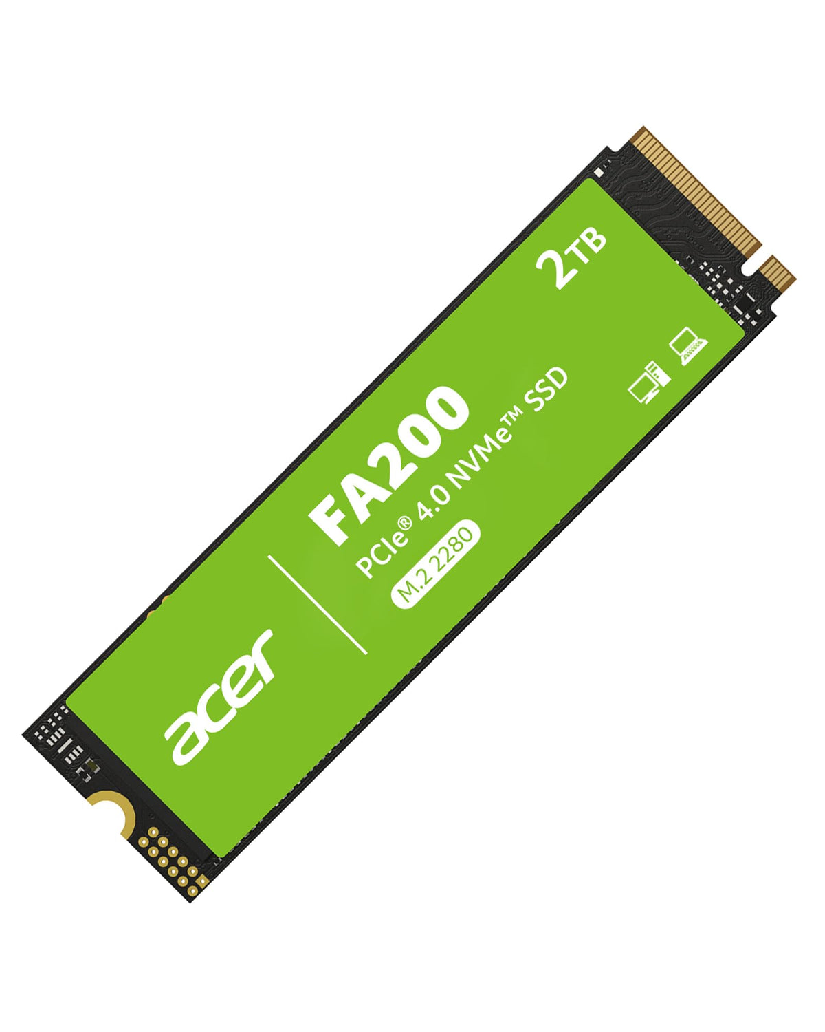 Acer FA100 M.2 2280 SSD 512GB: PCIe 3.0 NVMe with HMB & SLC Cache, Up to 3500 MB/s Read Speed, PC Internal Solid State Drive for Laptop & Desktop Upgrade