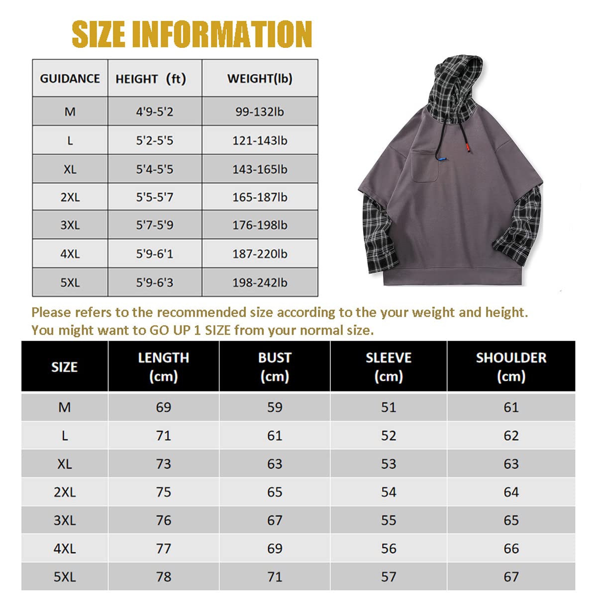 Moshtashio Men's Hoodie Colorblock Pullover Sweatshirt with Design Hip Hop