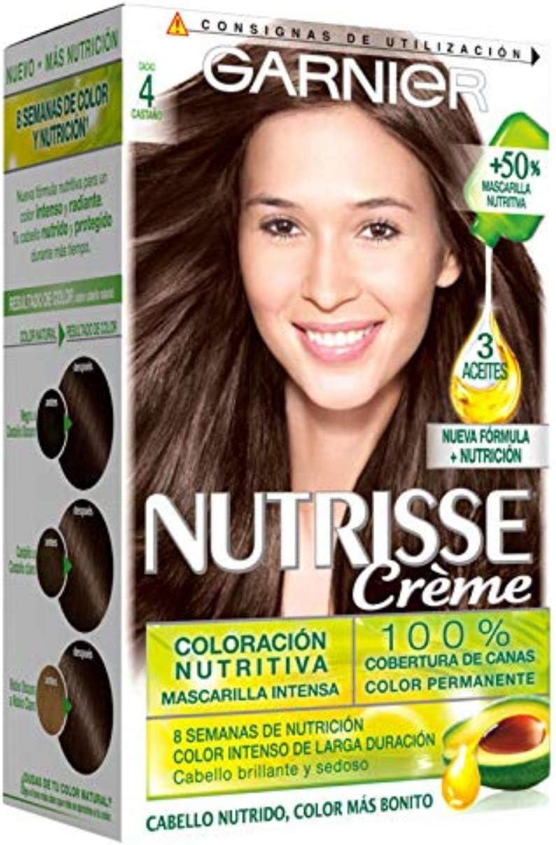 Garnier Nutrisse Ultra Color Permanent Hair Dye, 4.15 Iced Coffee Brown