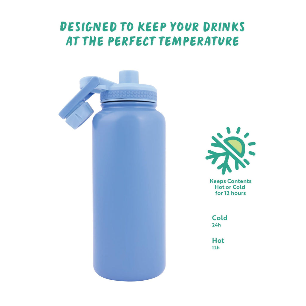 Polar Gear Insulated Water Bottle with Flip Straw - 800ml Wine