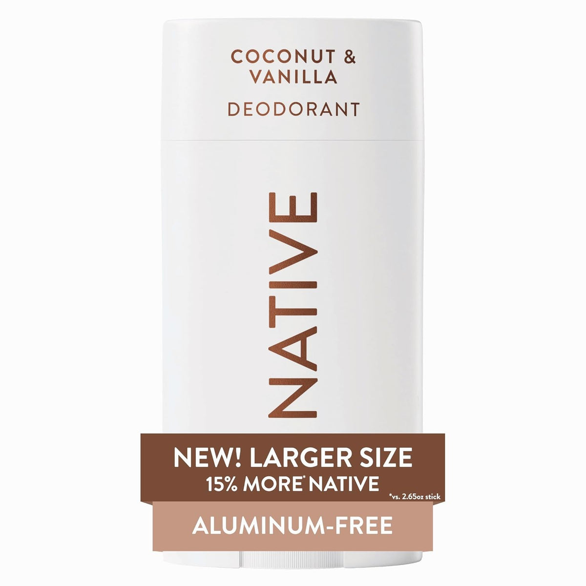 Native Aluminum-Free Deodorant for Women & Men, Coconut & Vanilla, 2.65oz