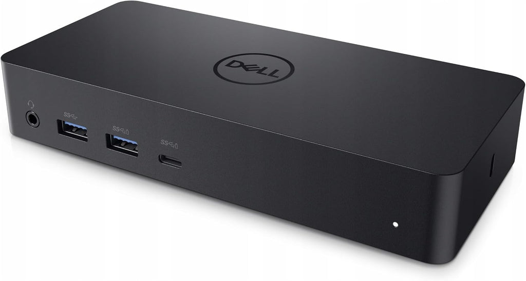 Dell D6000 USB-C Triple Docking Station, Up to Three 4K Displays, UHD 5K, USB 3.0, Gigabit Ethernet, 130-Watt AC Adapter, Charges Laptop Up to 65W