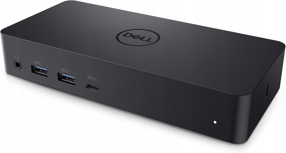 Dell D6000 USB-C Triple Docking Station, Up to Three 4K Displays, UHD 5K, USB 3.0, Gigabit Ethernet, 130-Watt AC Adapter, Charges Laptop Up to 65W