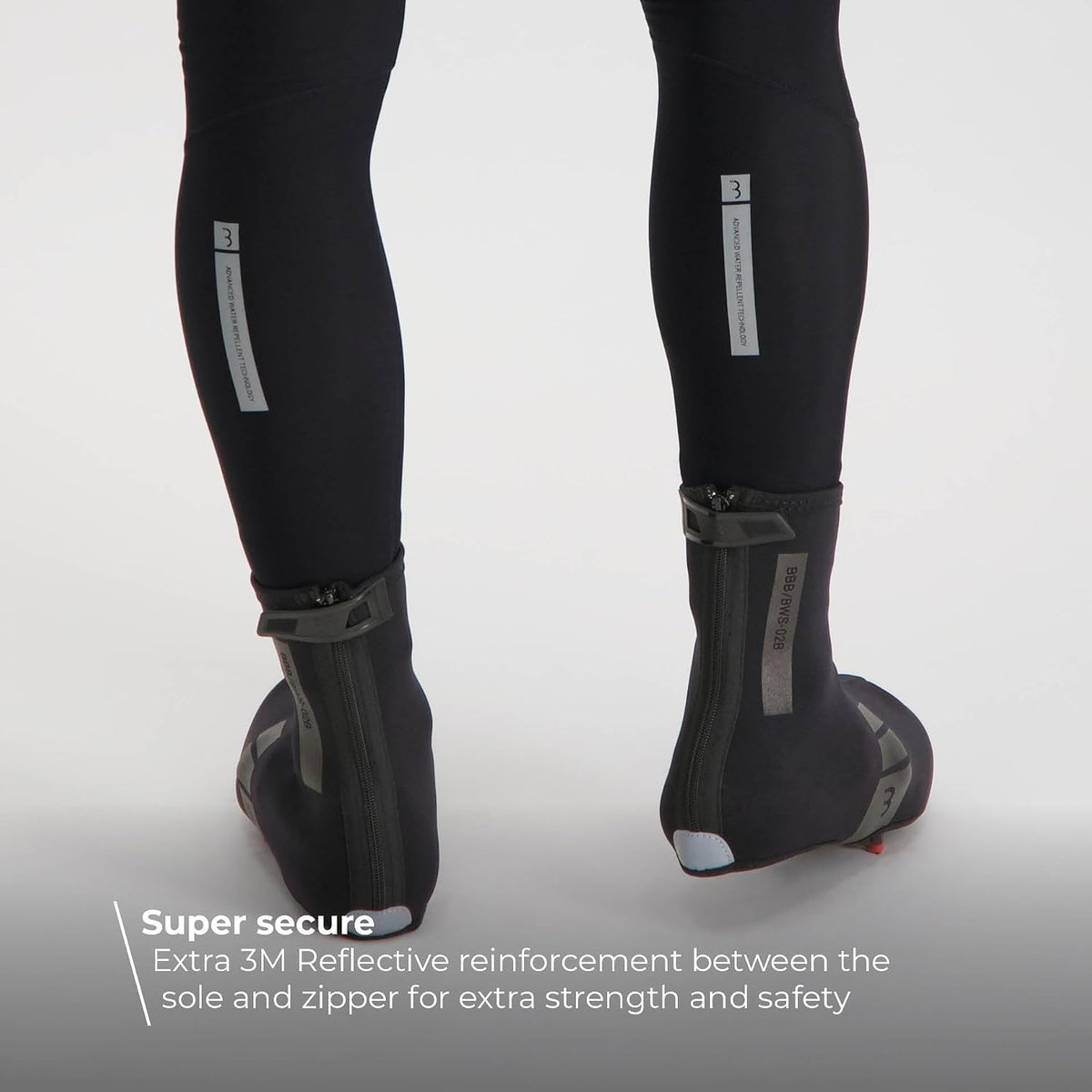 BBB Heavy Duty OSS Winter Cycle Over shoes reflective warm insulated - Black