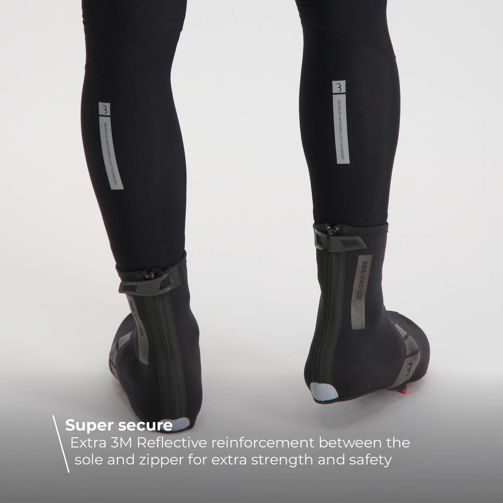 BBB Heavy Duty OSS Winter Cycle Over shoes reflective warm insulated - Black