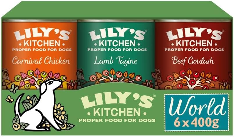 Lily's Kitchen Natural Adult Dog Food Wet Trays - Classic Dinners Multipack - Chicken, Lamb & Beef - Complete Meal Recipes (6 Trays x 150g)