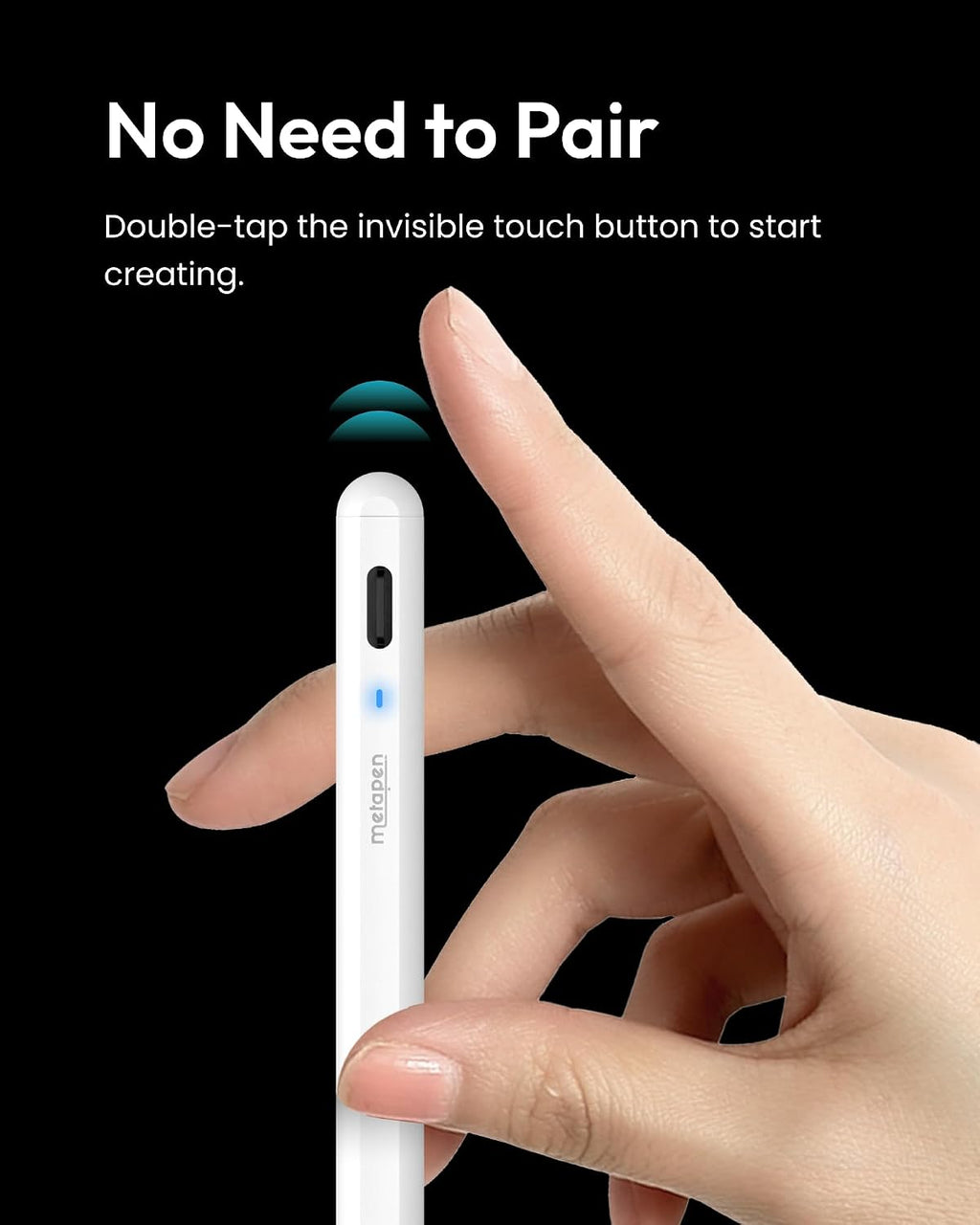 Metapen Pencil A8 for iPad 2018-2026, (2X Faster Charge), Pixel Precision