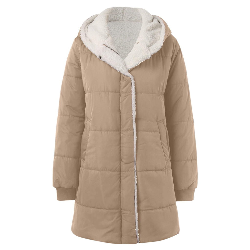 Women's Winter Puffer Jacket - Warm Padded Coat for UK Daily Wear Windproof Outer Loose Casual Fit Lightweight Padded Overcoat Cold Weather Resistant Autumn Outwear Jackets