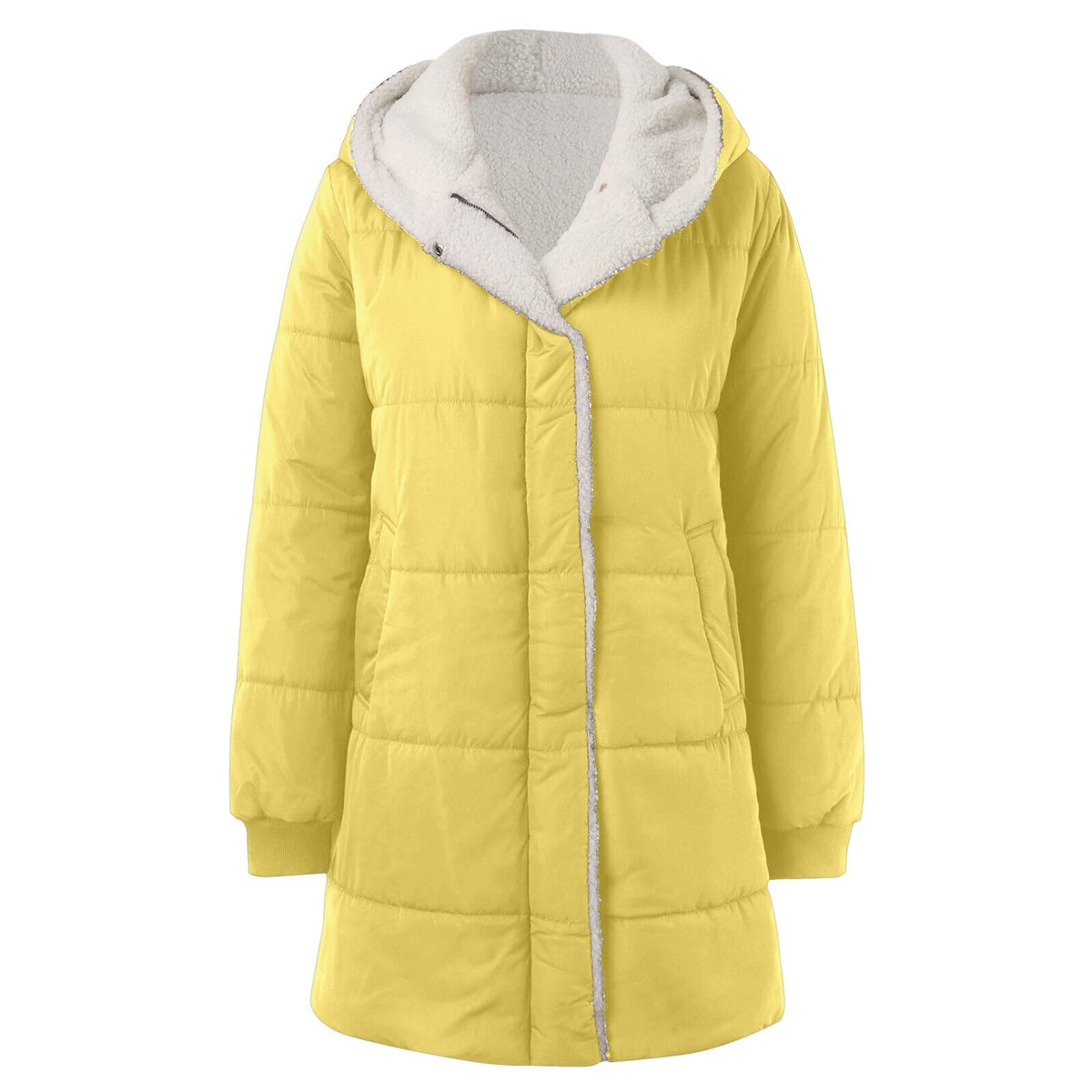 Women's Winter Puffer Jacket - Warm Padded Coat for UK Daily Wear Windproof Outer Loose Casual Fit Lightweight Padded Overcoat Cold Weather Resistant Autumn Outwear Jackets
