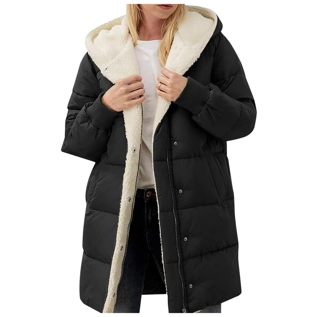 Women's Winter Puffer Jacket - Warm Padded Coat for UK Daily Wear Windproof Outer Loose Casual Fit Lightweight Padded Overcoat Cold Weather Resistant Autumn Outwear Jackets