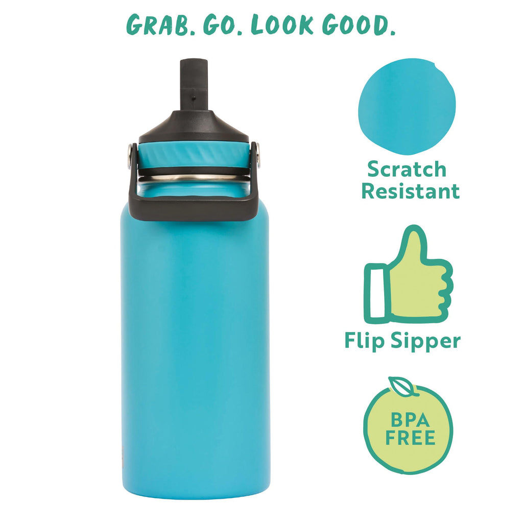 Polar Gear Insulated Water Bottle with Flip Straw - 800ml Wine