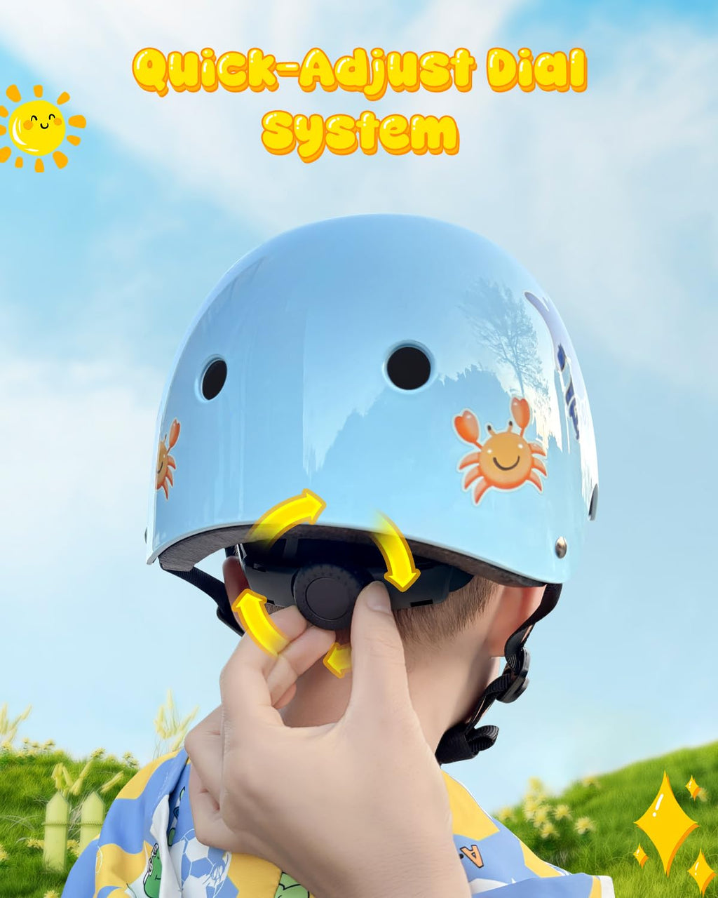 Besttravel Kids Helmet, Toddler Helmet Adjustable Toddler Bike Helmet Ages 3-8 Years Old Boys Girls Multi-Sports Safety