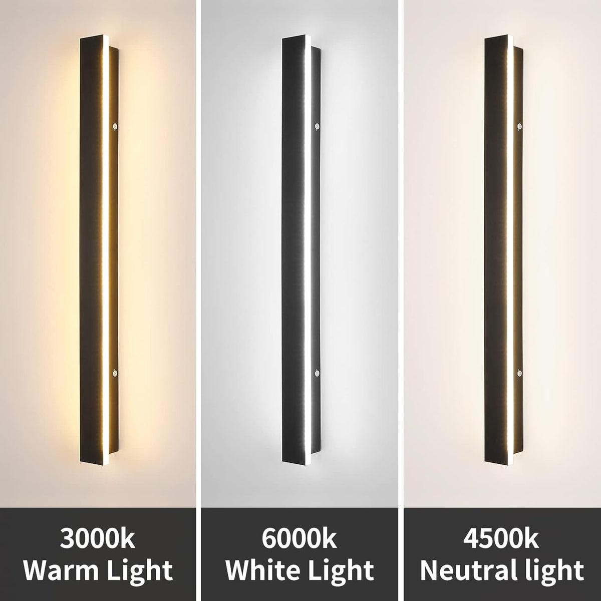 Outdoor LED Wall Light 80cm IP65 3 Colour Modern Strip Garden Lamp Mikeru