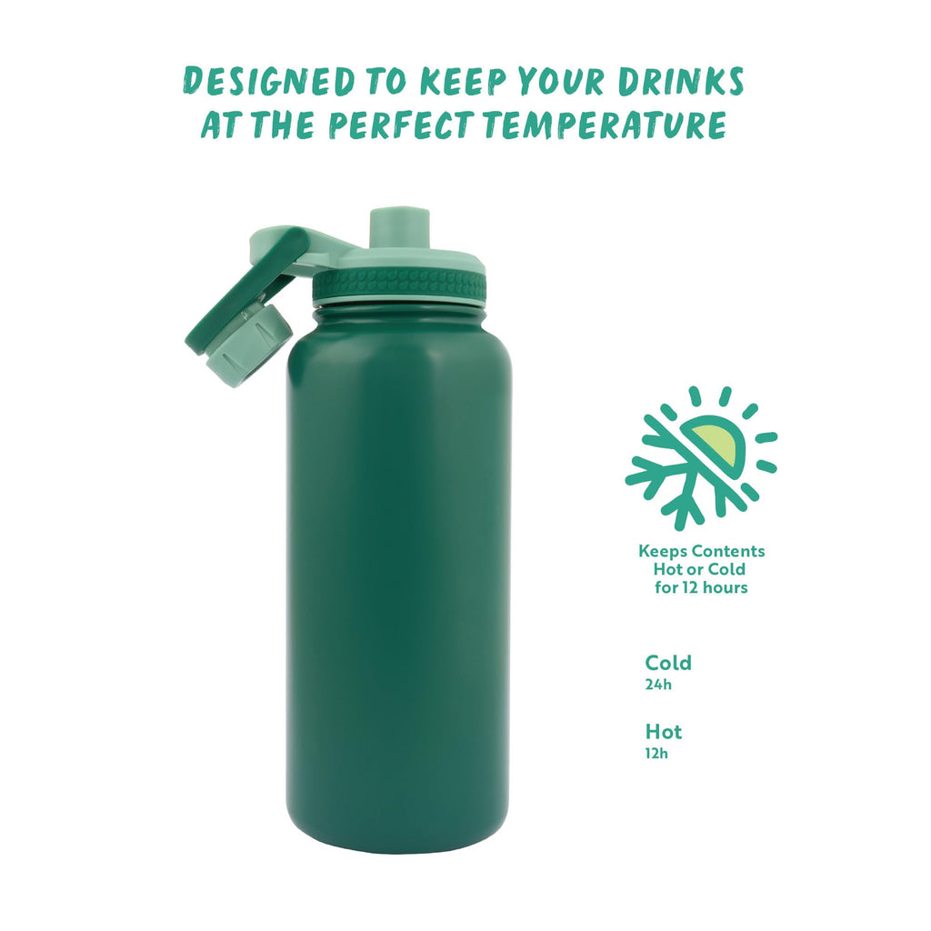 Polar Gear Insulated Water Bottle with Flip Straw - 800ml Wine