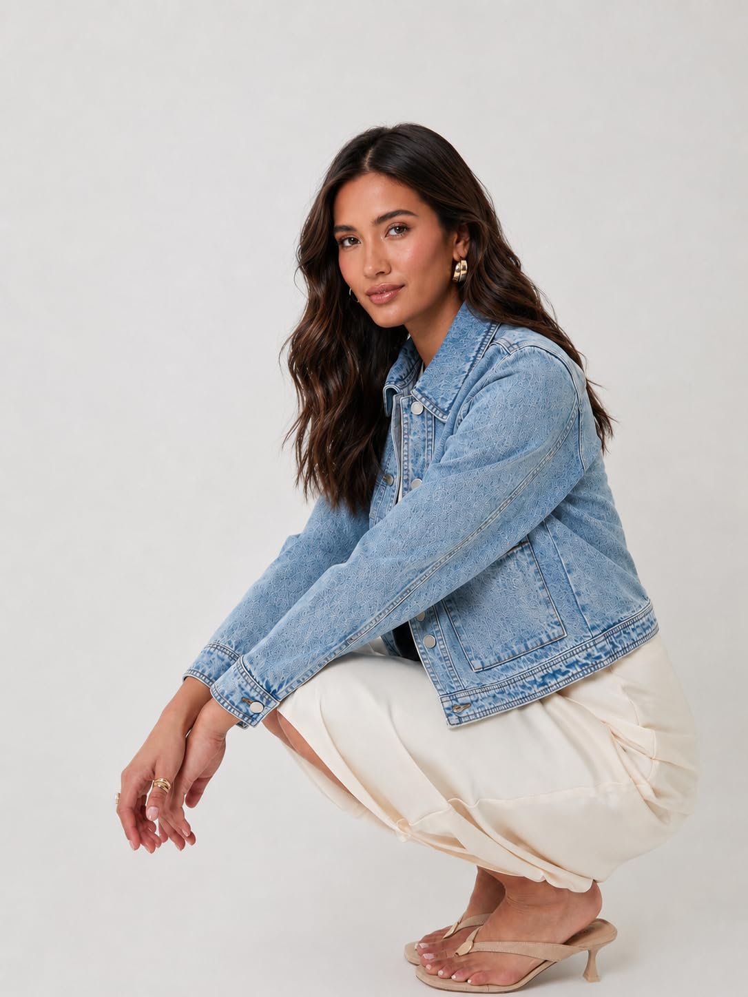 UC Ex High Street Brand Summer Denim Jackets Women, Ladies Button Up Jean Jacket