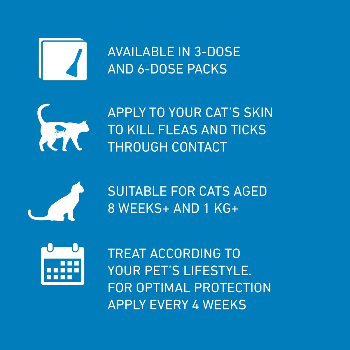 FRONTLINE Spot On Flea & Tick Treatment for Cats - 6 Pipettes