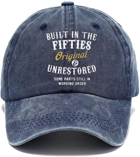 Washed Cotton Printed Vintage Dad Hat for Men – Retro Export Baseball Cap