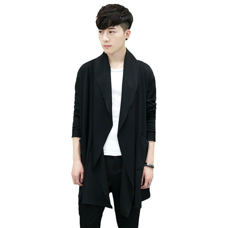Spring And Autumn Mid-length Cardigan Trench Coat