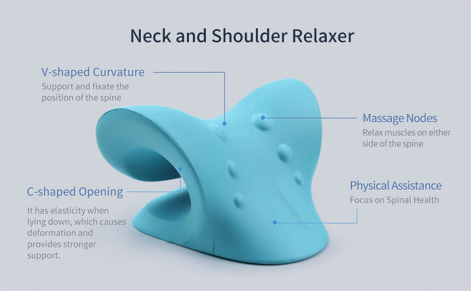 Neck and Shoulder Relaxer Cervical Traction Pillow Memory Foam RESTCLOUD