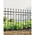 Metal Garden Fence 91cm 5 Pack Rustproof Landscape Animal Barrier Black ARIFARO