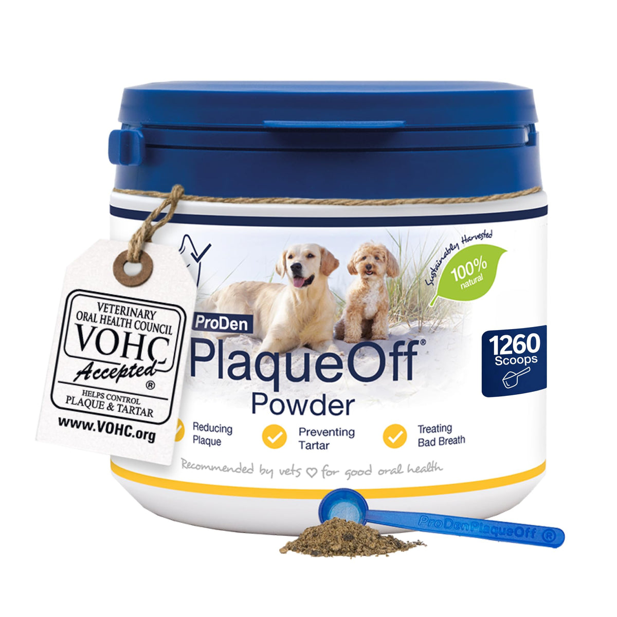 ProDen PlaqueOff 180g Powder for Dogs - VOHC Accepted 18-Month Supply
