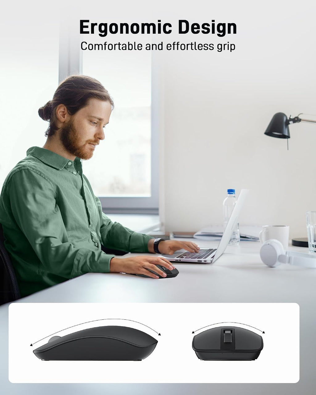 Acer Wireless Mouse, Computer Mouse Wireless with 2.4GHz USB Receiver