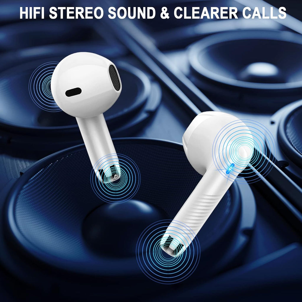Wireless Earbuds Bluetooth 5.4 Deep Bass 40H Playtime ENC Mic Waterproof Jxrev