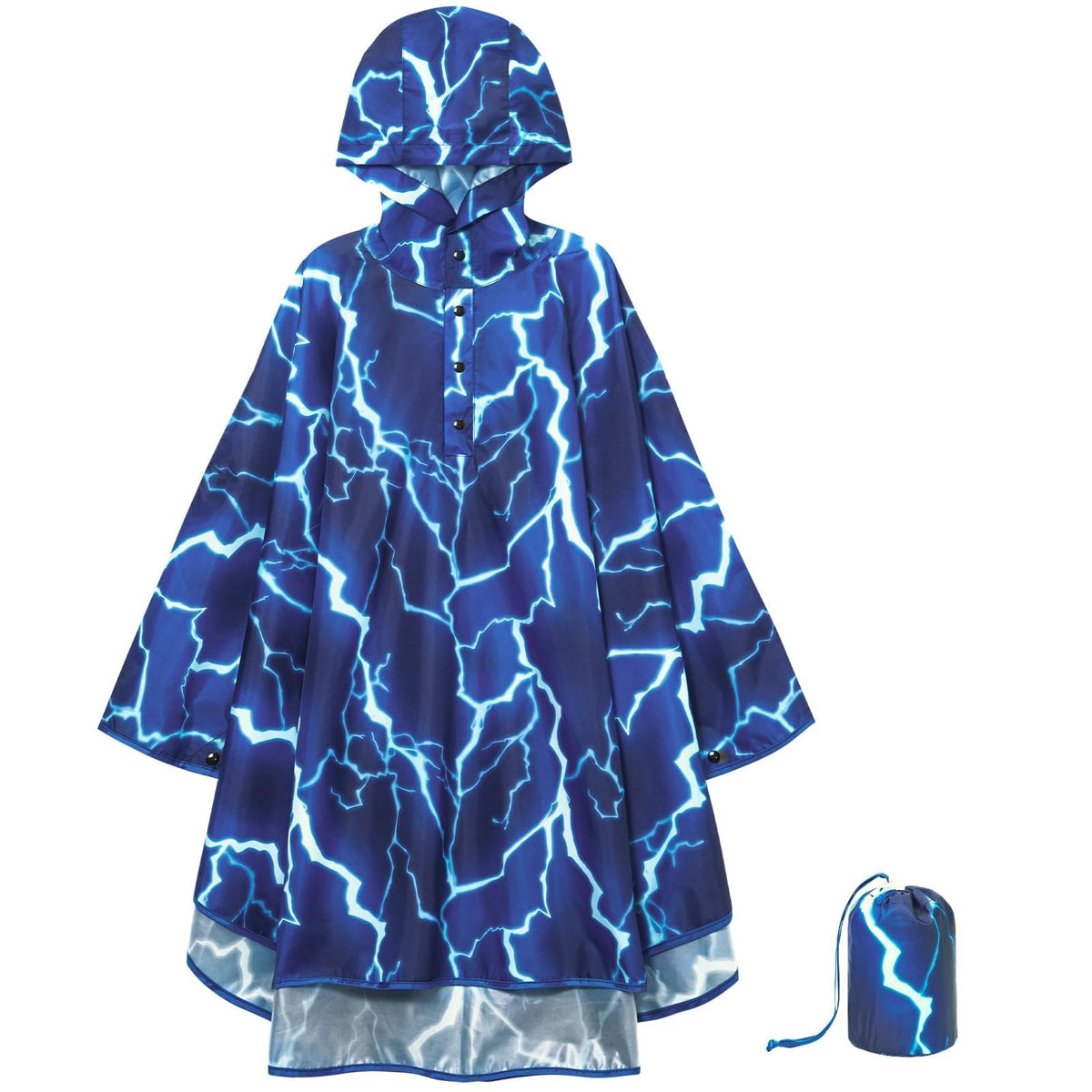WAWSAM Kids Rain Poncho Waterproof Boys Girls Portable Raincoat Rain Jacket Lightweight Rainwear