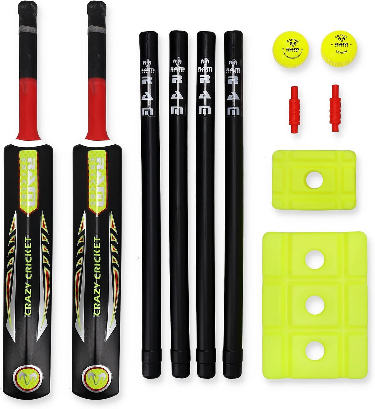 Ram Cricket - Crazy Cricket Set - Age 9 yrs - Adult - Pro balanced design