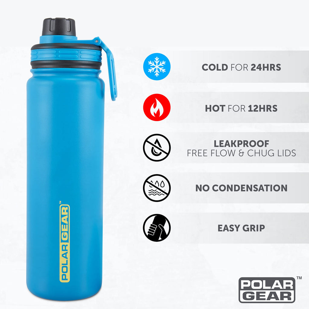 Polar Gear Insulated Water Bottle with Flip Straw - 800ml Wine