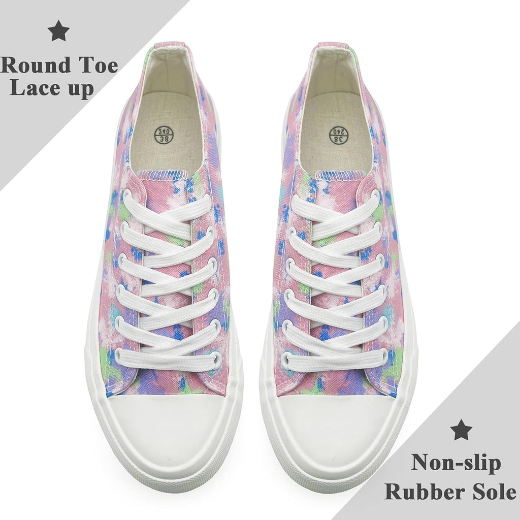 Ladies Canvas Shoes Women Platform Trainers Lace Up Pumps Plimsolls Fashion Sneakers Low Top Casual Canvas Tennis Shoes for Women