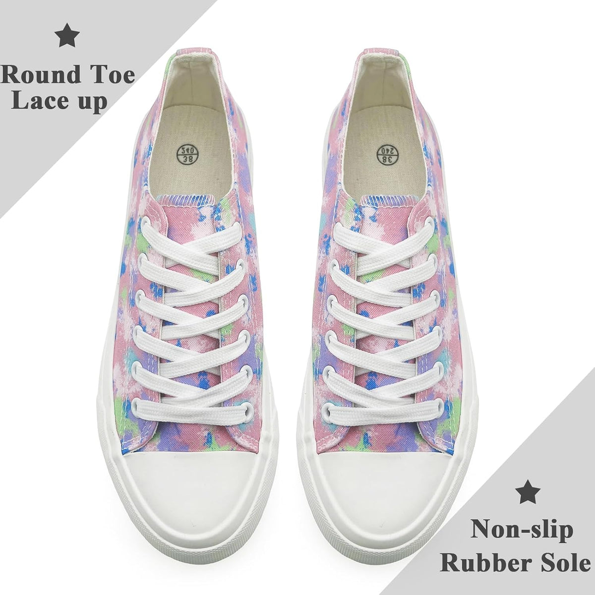 Ladies Canvas Shoes Women Platform Trainers Lace Up Pumps Plimsolls Fashion Sneakers Low Top Casual Canvas Tennis Shoes for Women