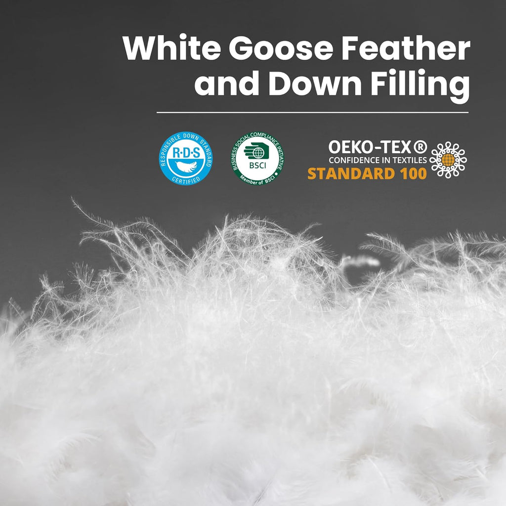 Double Duvet 10.5 Tog Goose Down Feather 200x200 cm Cotton Cover Deodar