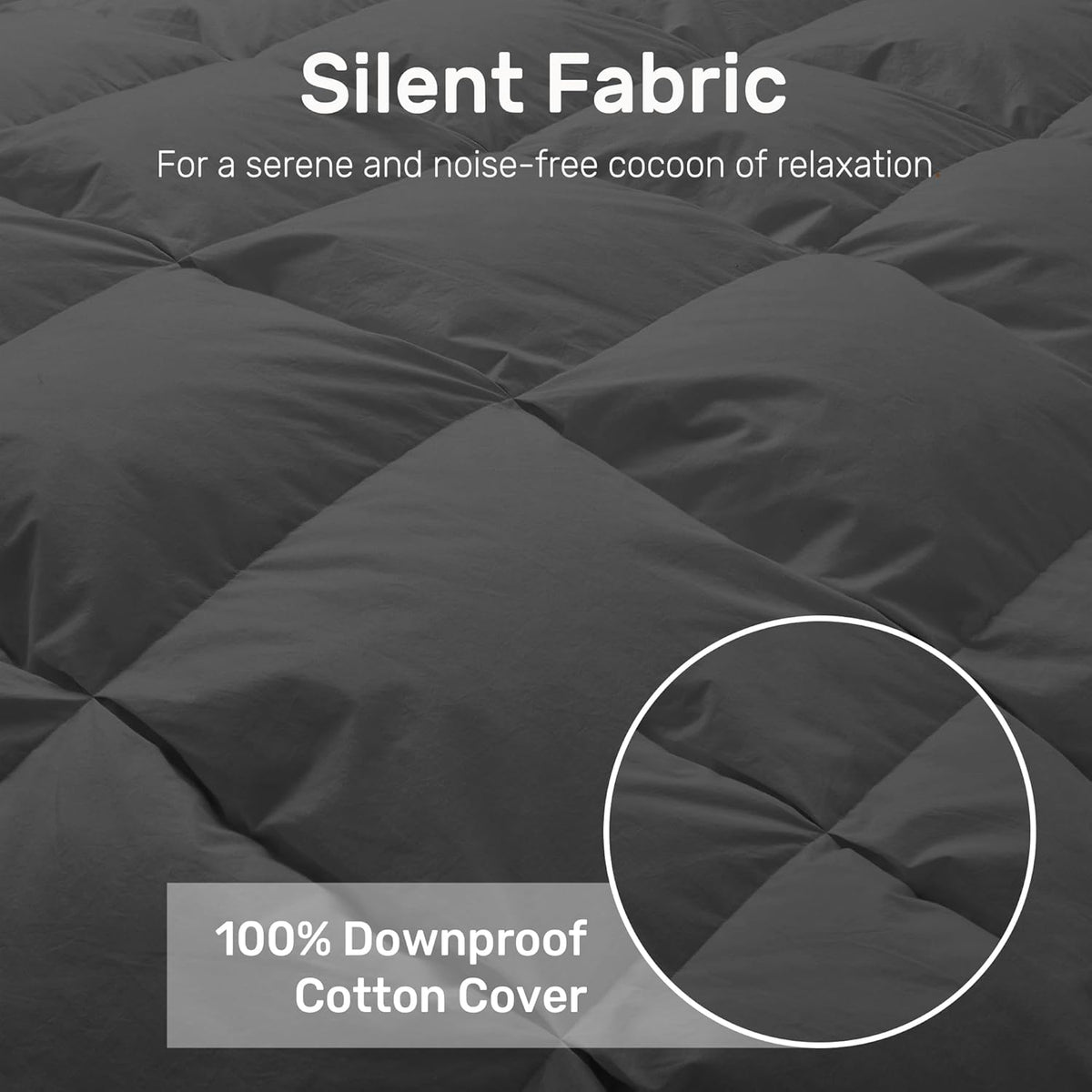 Double Duvet 10.5 Tog Goose Feather Down 200x200cm Cotton Washable Quilt Deodar
