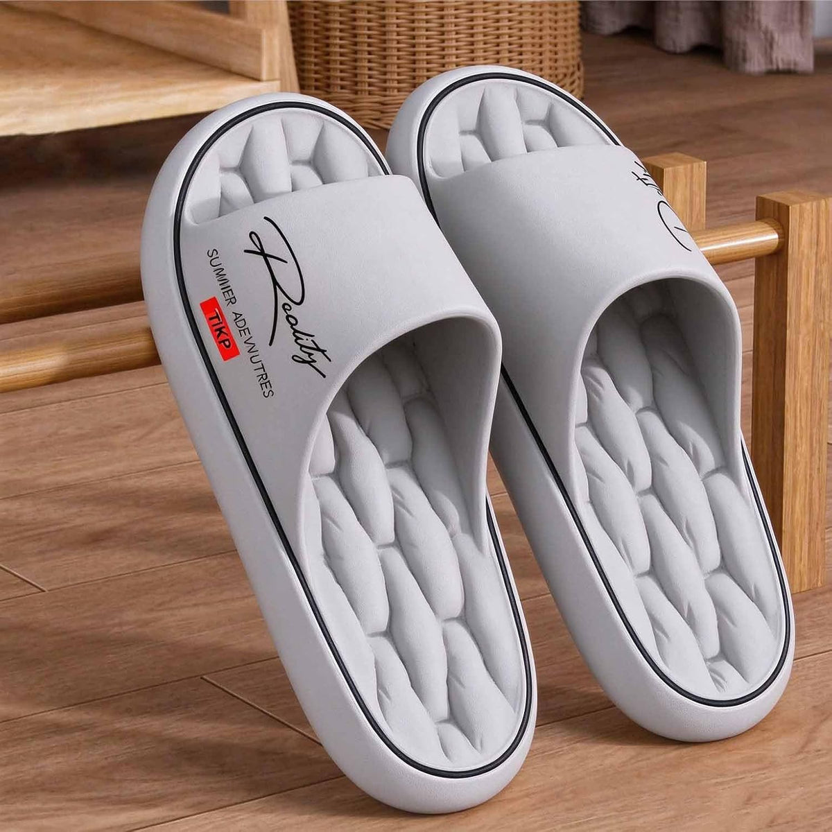 Unisex Cloud Slides Slippers for Women and Men, Non-Slip Thick Cushioned Shower Sandals, Quick Drying EVA Massage Slippers for Indoor Bathroom Outdoor Pool Beach