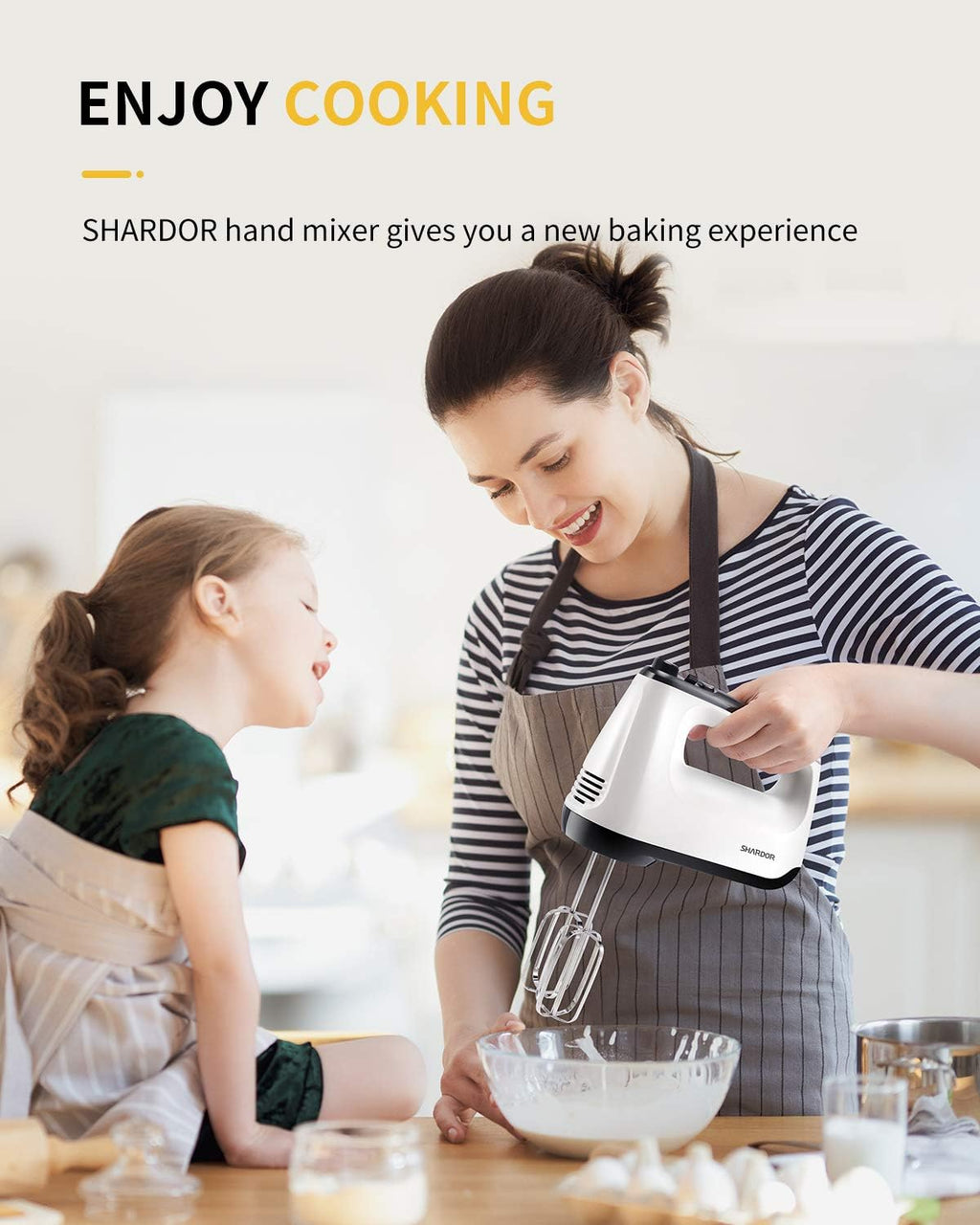 Electric Hand Mixer 400W Only Turbo Copper Motor SHARDOR Whisk