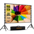 Projector Screen 180 Inch Large Projection Screen Stand Home Cinema TOWOND